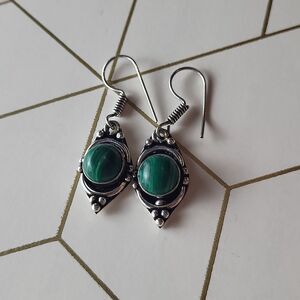 Vintage Malachite Earrings